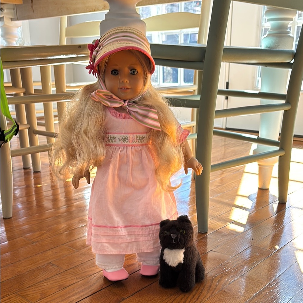 Pink Doll with Hat and Scarf